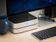 OWC minStack STX silver desk Mac mini